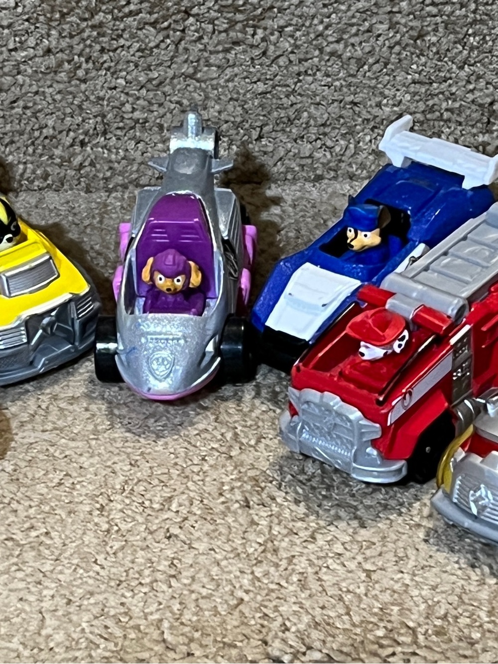 Paw Patrol Die Cast Rescue Vehicles Set Lot of 6 Nickelodeon Skye rubble Chase